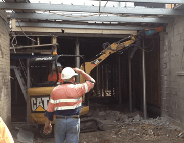 Internal downtaking by Strathclyde Demolition